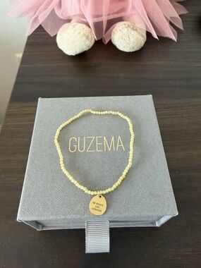 Guzema Bracelet with Yellow Zirconium & Gold Charm